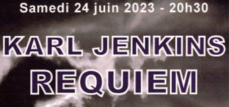 Concert Karl Jenkins requiem à Parthenay